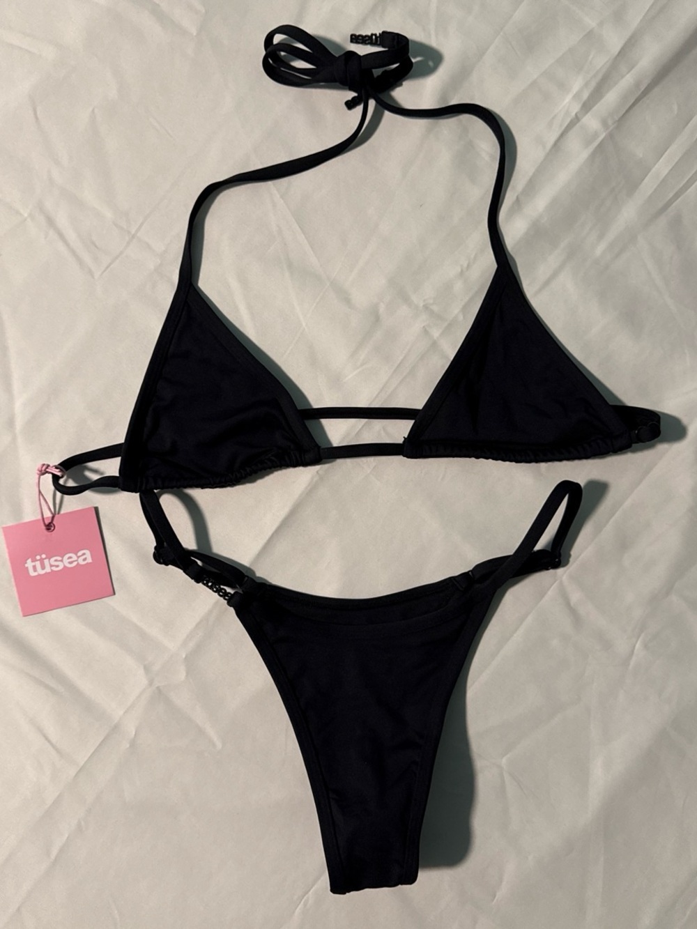 Túsea Black Triangle Bikini Set - Women's Minimal Swim